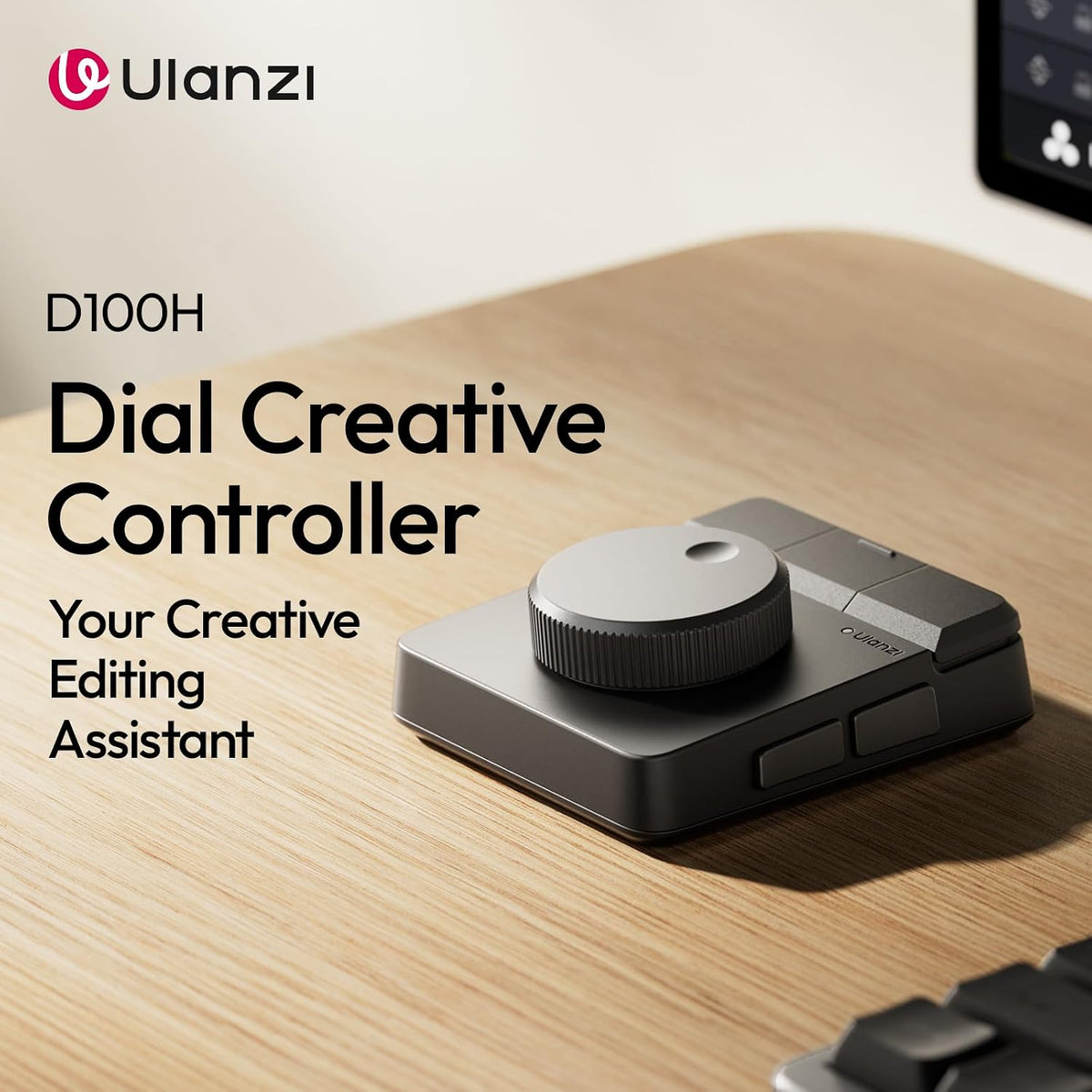 ULANZI D100H Video Editing Keyboard with Dial Knob Wireless Bluetooth
