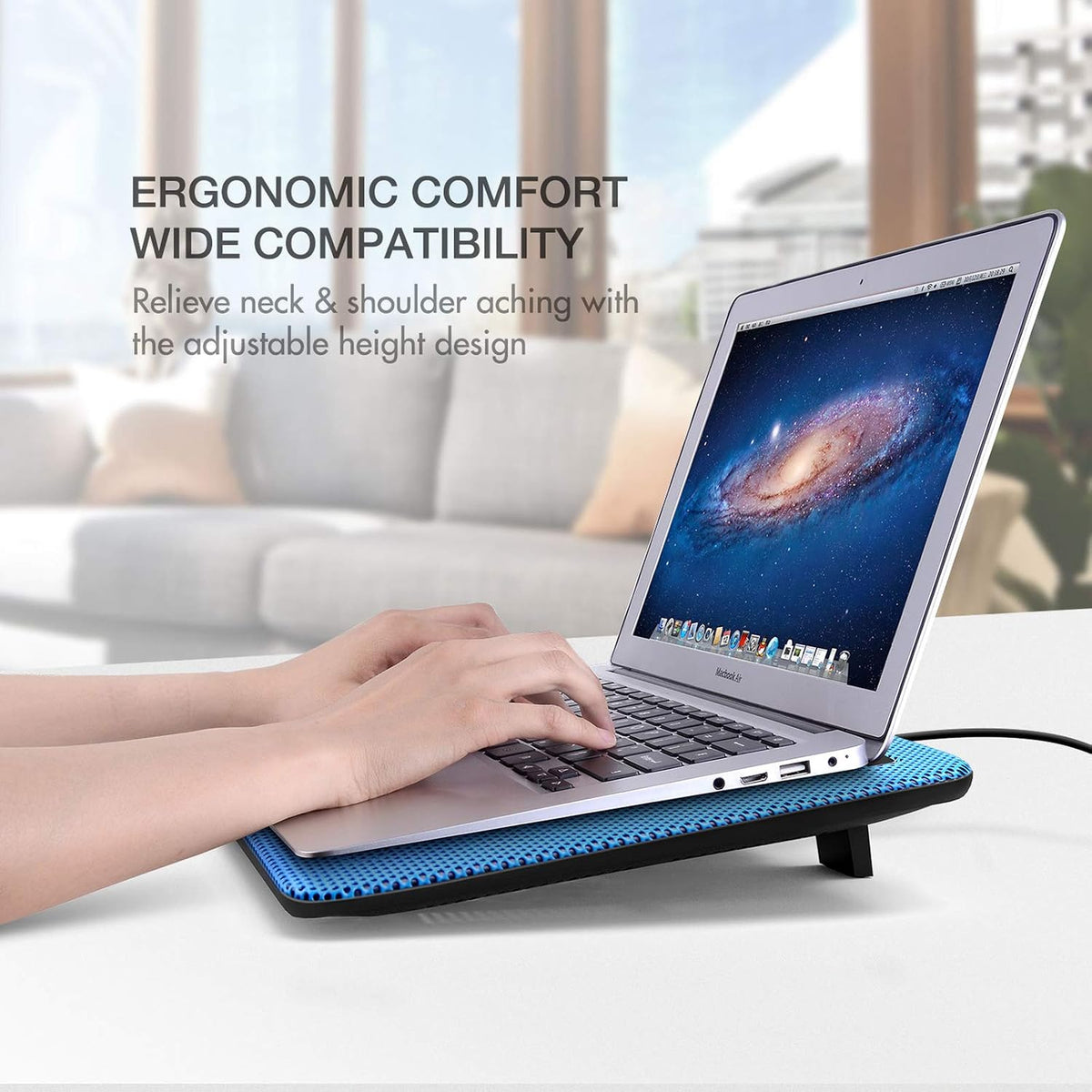 havit HV-F2056 Laptop Cooling Pad for 15.6-17 Inch Laptops, Blue