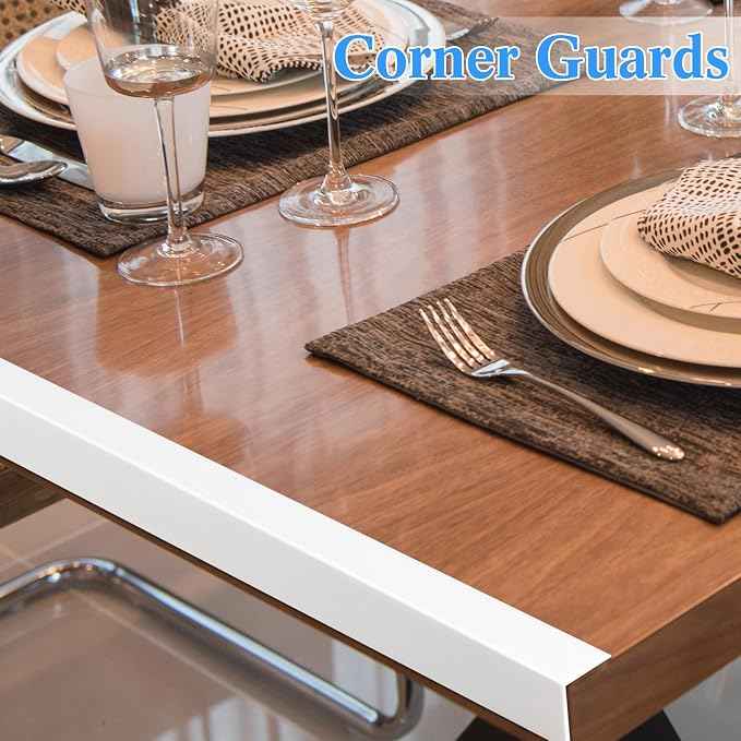 Sasylvia 20 Pcs Wall Corner Protector Guards, Vinyl 1-1/8 x 48 Inches Corner