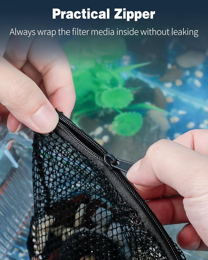 Pawfly 8 Pcs Aquarium Filter Media Bags, Fish Tank Coarse Mesh Bag