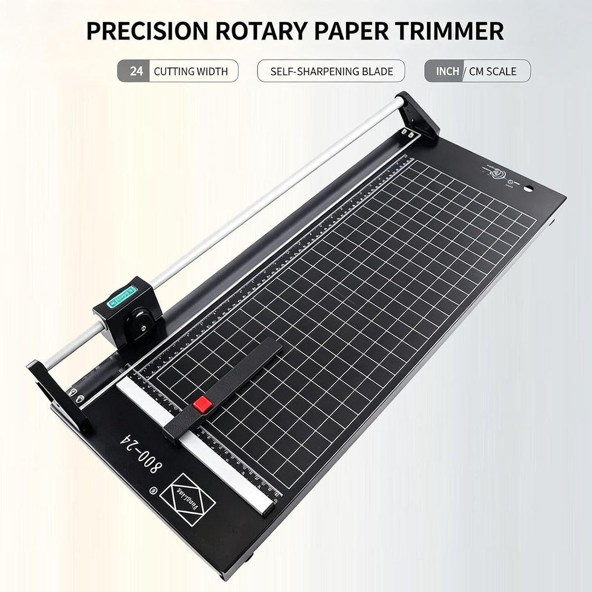 CALCA 24 Inch Precision Rotary Paper Cutter Paper Trimmer 24 inch Manual Sharp Photo Paper Trimmer and Cutters