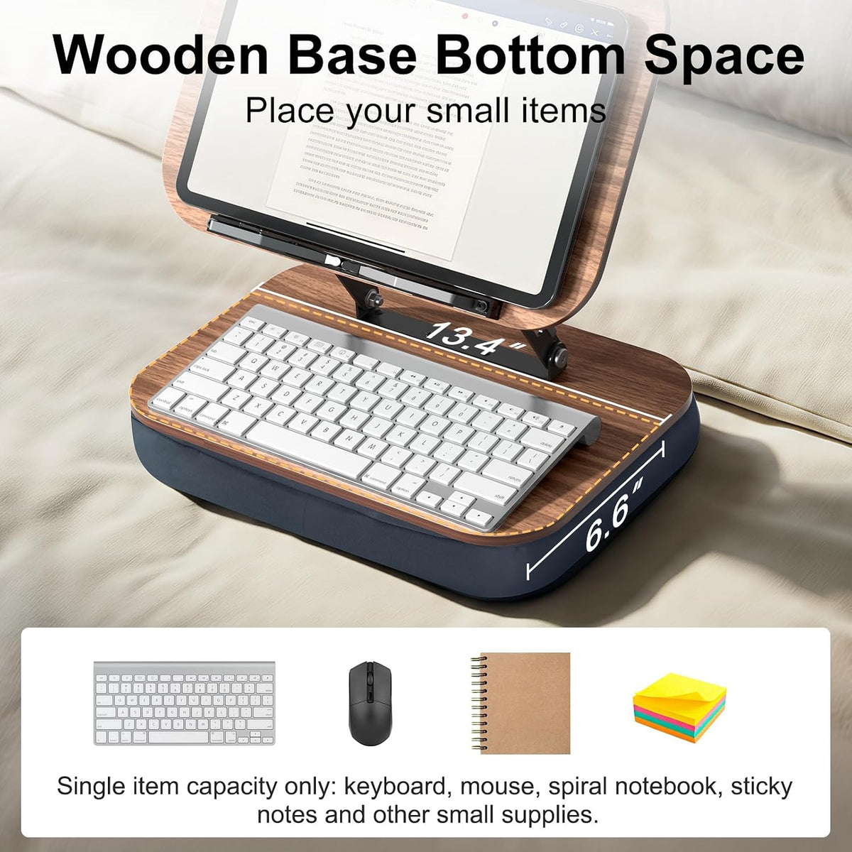 Lap Bean Bag Book Holders for Reading Hands Free, Adjustable Book Stand
