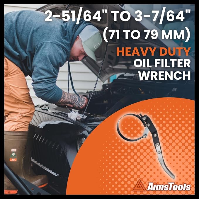 Oil Filter Wrench Tool with Positive Grip Handle