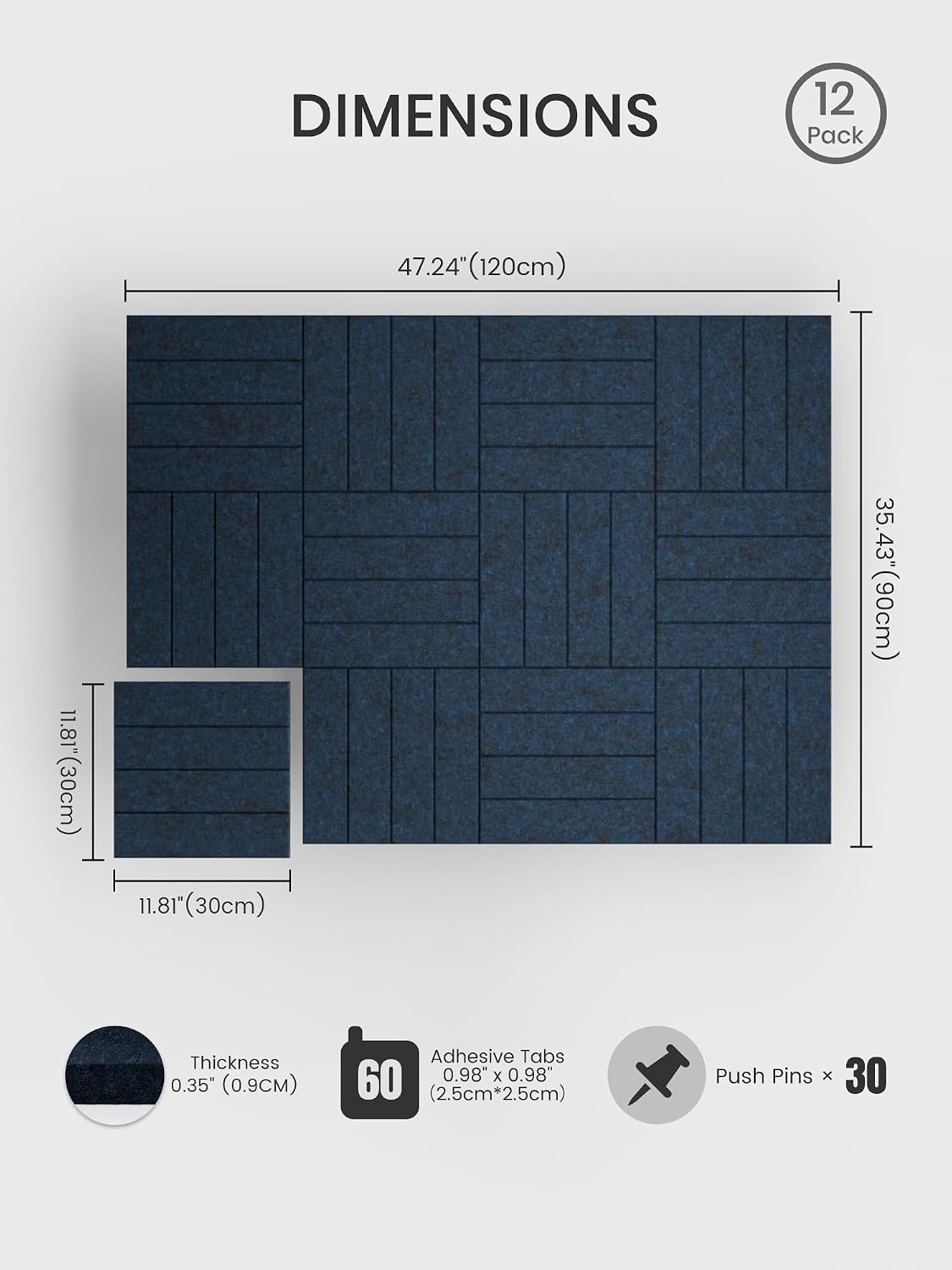 Bumusty Felt Bulletin Board & Cork Board Alternative 48" x 36"