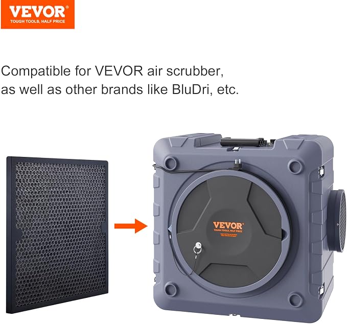 VEVOR Active Carbon Filters, 3 Pack, 15.7'' x 15.7'' Air Filter Replacement