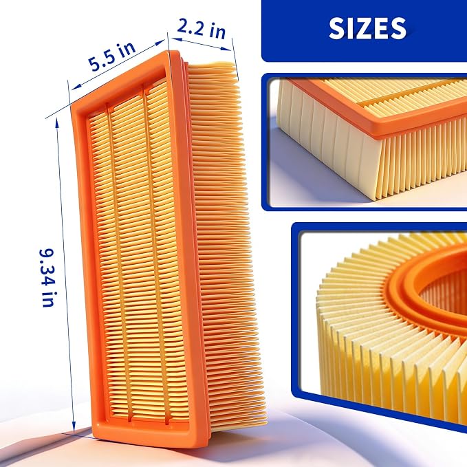 VF100 Flat Pleated Paper Filter Replacement