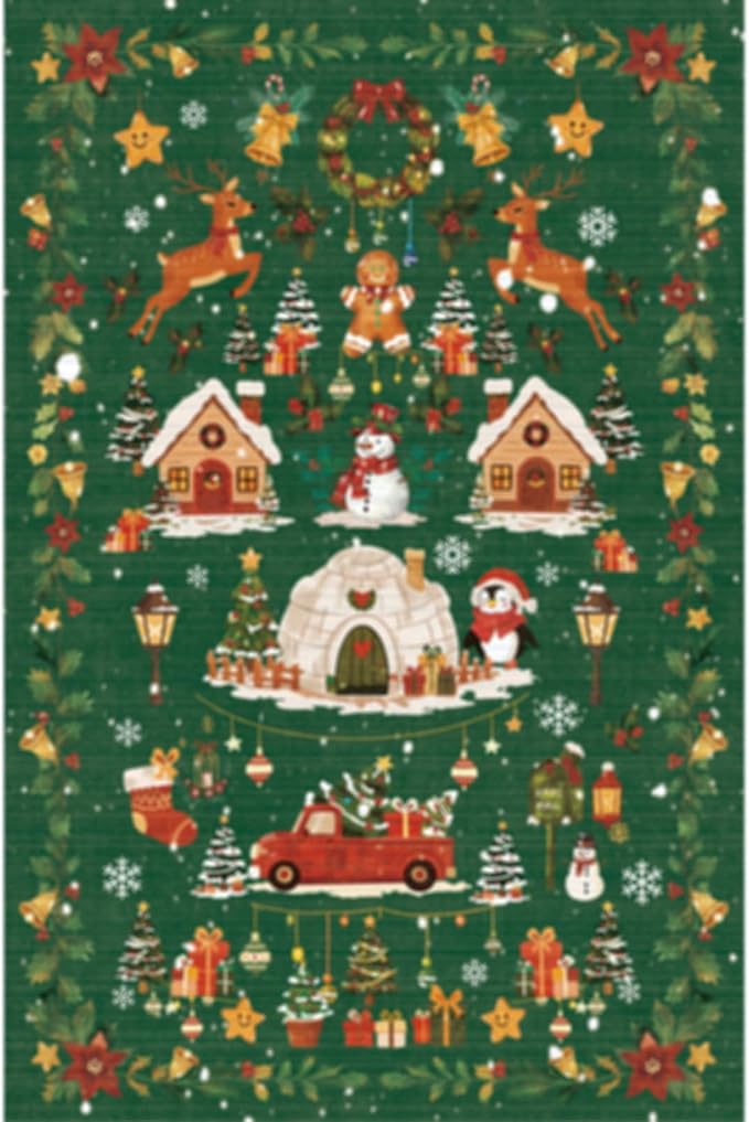 Christmas 3x4 Entryway Area Rugs: Winter Soft Rug