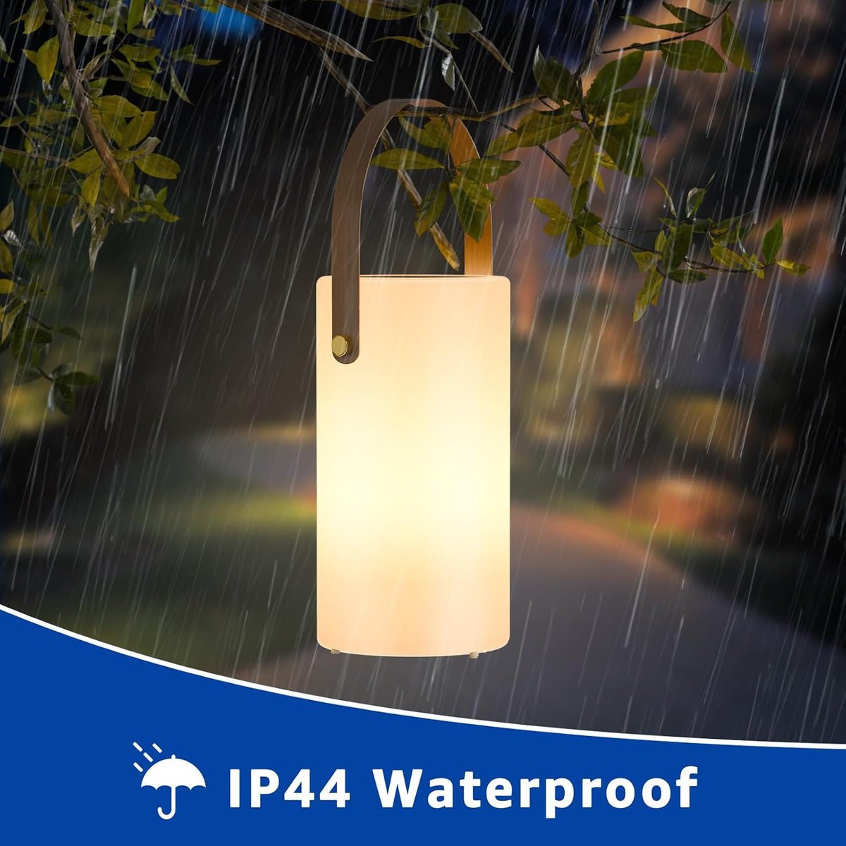 uuffoo Solar Table Lamp Outdoor Lantern 2 in 1 Rechargeable Waterproof