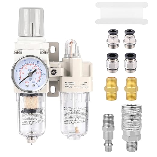 1/4 Inch Compressor Air Filter Pressure Regulator Water-Oil Trap Separator