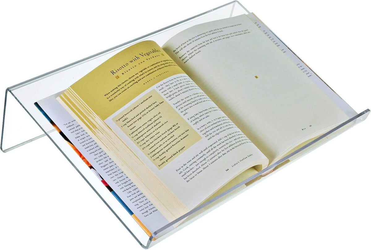 Azar Displays - 515542 - Acrylic Book Stand Holder 3/16" Thick, Size: 18"W x 12"D x 5"H