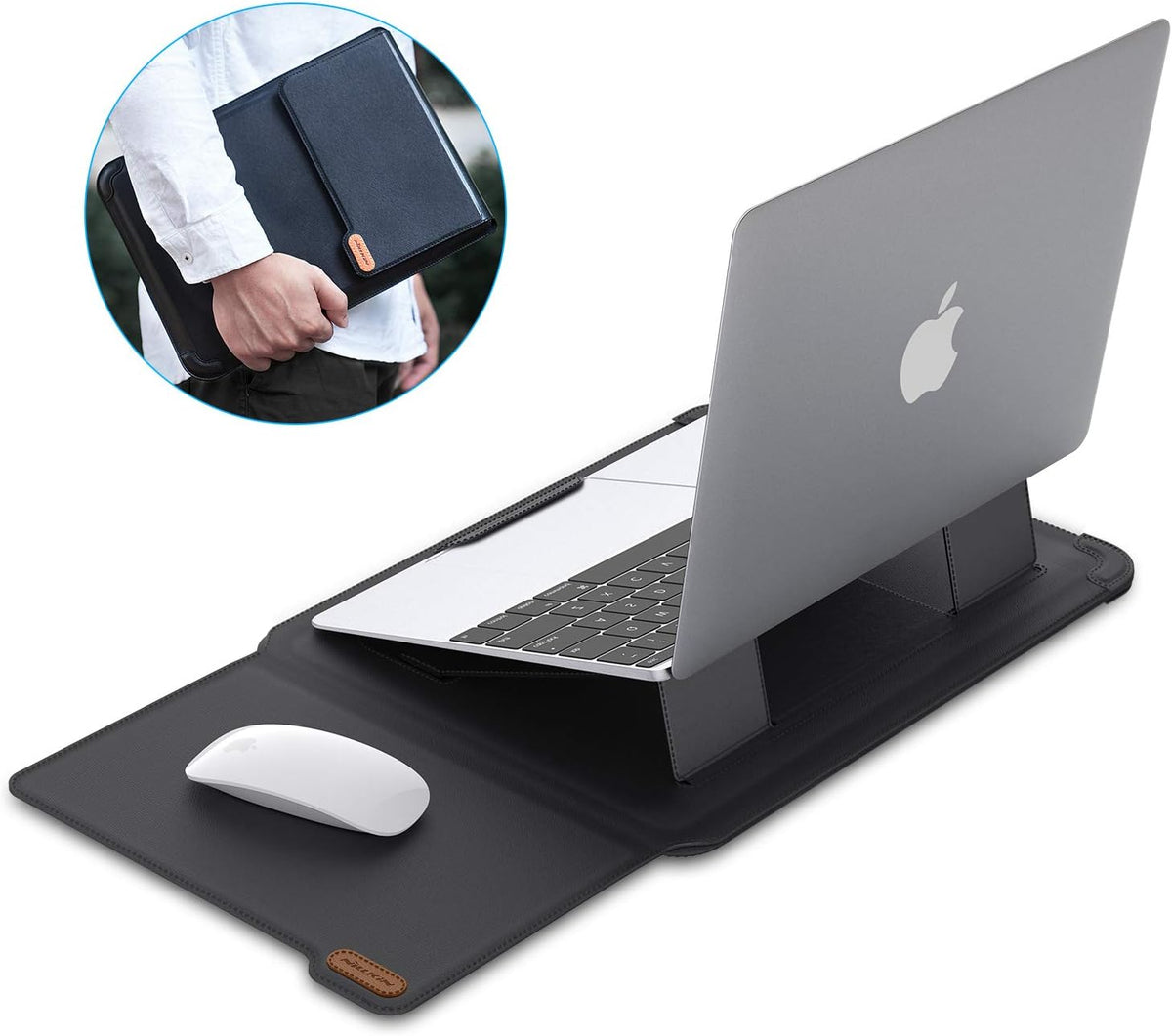 Nillkin 15.6 inch Laptop Sleeve with Stand (3-in-1), 2 Stand Modes, Black
