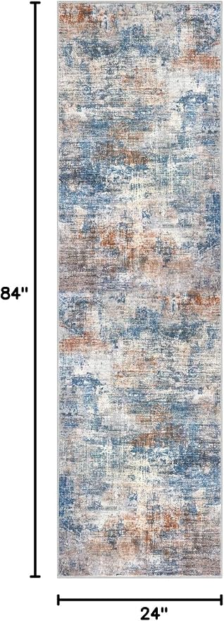 IOHOUZE Abstract Runner Rug 2x7 Ft Washable Runners