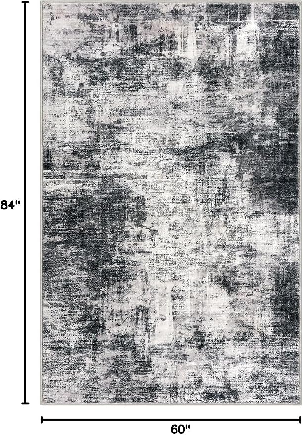 IOHOUZE Modern Abstract Area Rugs 5x7 Ft Washable Rugs
