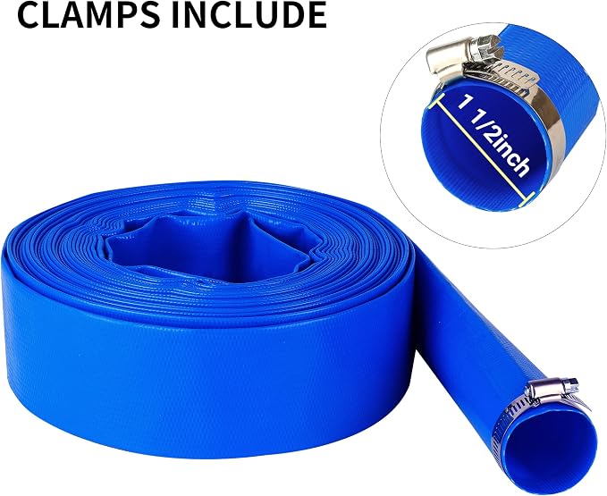 1-1/2" x 50 FT Pool Backwash Hose,