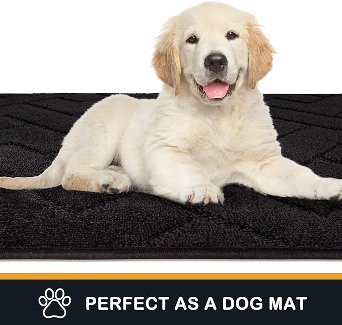 PURRUGS Dirt Trapping Door Mat 24" x 35.5", Non-Slip Machine Washable Entry Rug