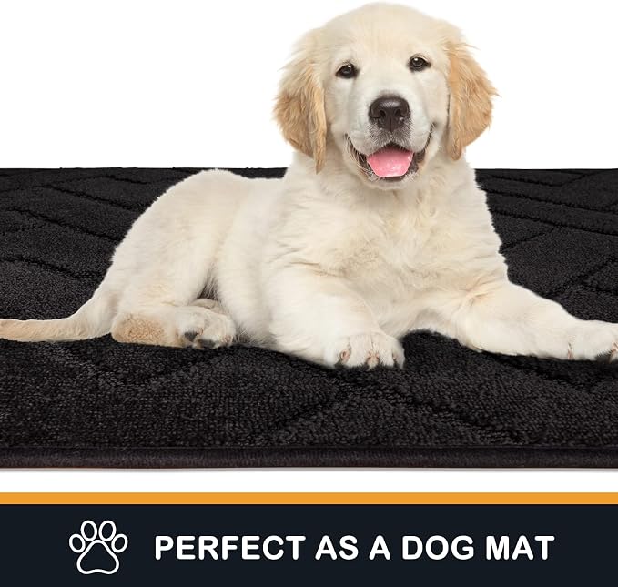 PURRUGS Dirt Trapping Door Mat 20" x 31.5", Non-Slip Machine Washable Entry Rug