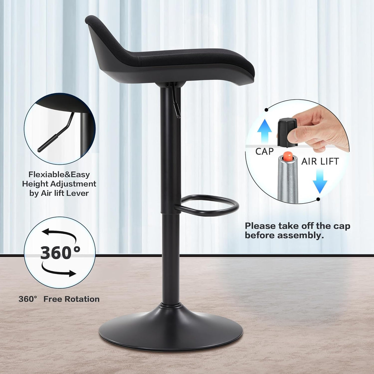 IWMH Standing Desk Stool, Adjustable Standing Desk Chair, Sit Stand Stool