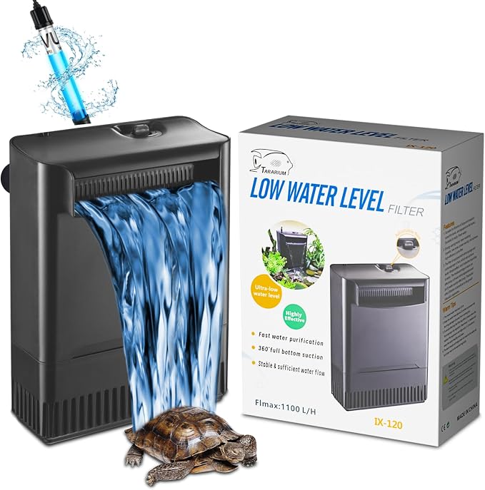 Turtle Tank Filter Aquarium Filter w/ Detachable U-V Light