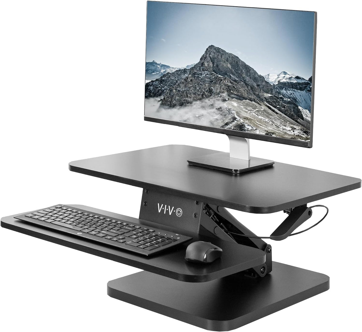 VIVO 25 in Standing Desk Converter, Keyboard & Mouse Tray