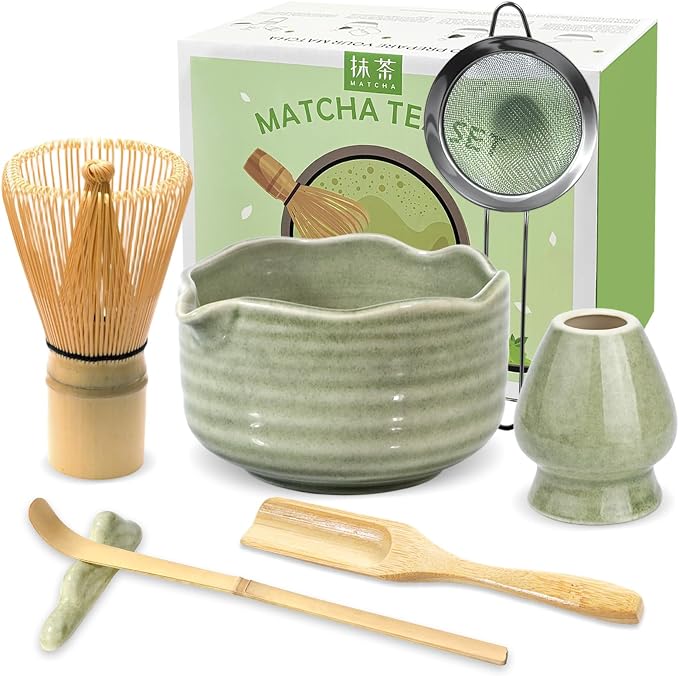 JBER Matcha Whisk Set, Whisk 100 Prongs, Sifter