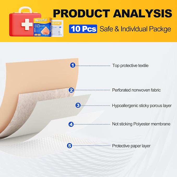 Silicone Foam Dressing 5x5 inch
