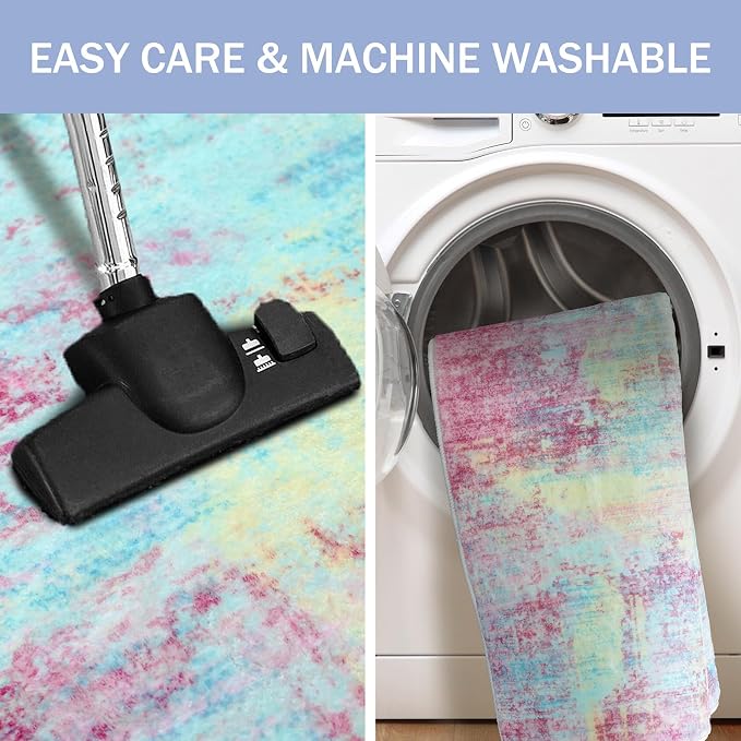 IOHOUZE Abstract Runner Rug 2x12 Ft Washable Runners