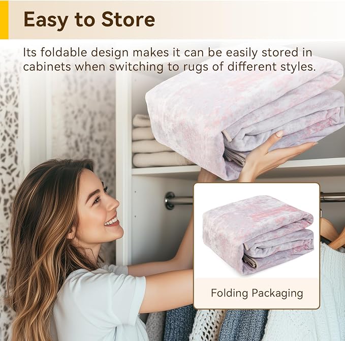RELEANY Washable Area Rugs 8ft Non-Slip Modern Abstract Soft