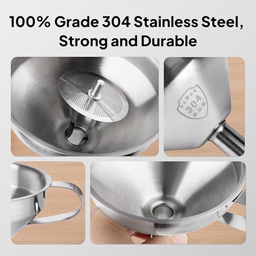ELEGOO 3D Stainless Steel Funnel, Metal Funnel