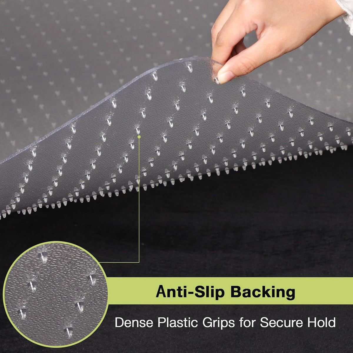 【Shipped Flat】1 Pack 32" x 48"Heavy Duty Clear Office Chair Mat for Thick Carpet, Durable Plastic Under-Desk Carpet Protector,Chair Mat for Rolling Desk Chairs for Home and Office Workspace Protection