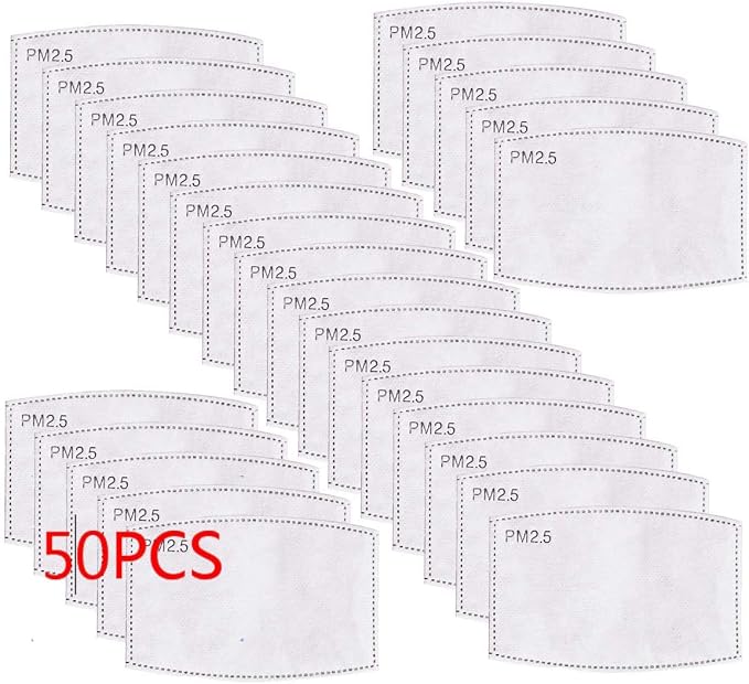 50Pieces PM - 2.5 Anti Dust Activated Carbon Filter 5 Layers Replaceable Anti
