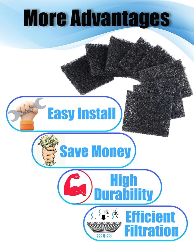 20 Pack Filter Sponges Foam Replacement