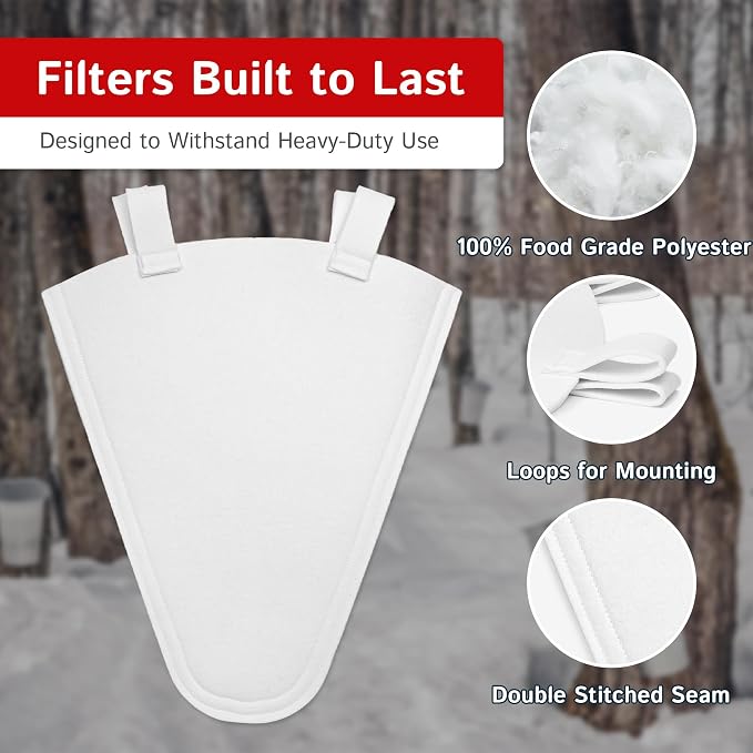 The Felt Store Synthetic Maple Syrup Filter Cone – Reusable Heavy-Duty