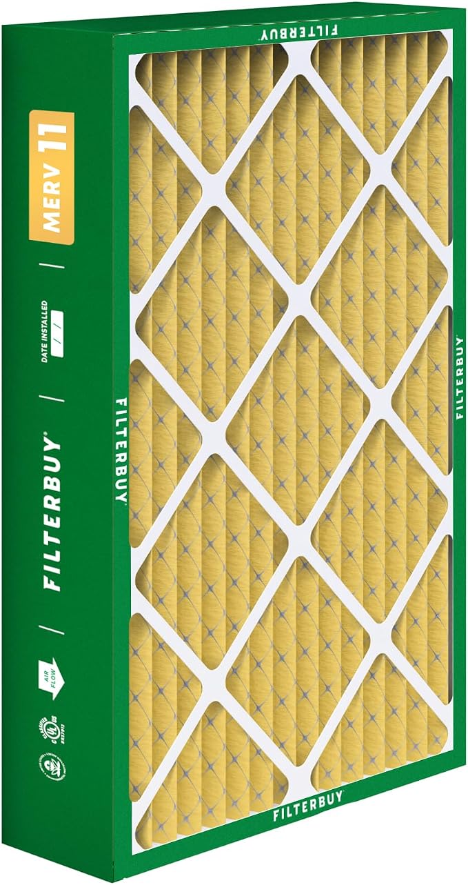 Filterbuy 15.75x27.63x3.50 Air Filter MERV 11 Superior Pet & Allergy Defense