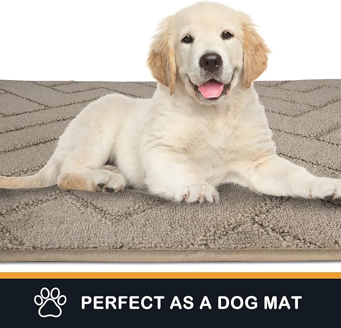 PURRUGS Dirt Trapping Door Mat 36" x 36", Non-Slip Machine Washable Entry Rug