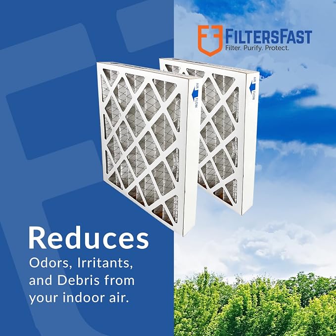 Filters Fast 15x20x2 Pleated Air Filter Merv 8, 2” AC Furnace Air Filters