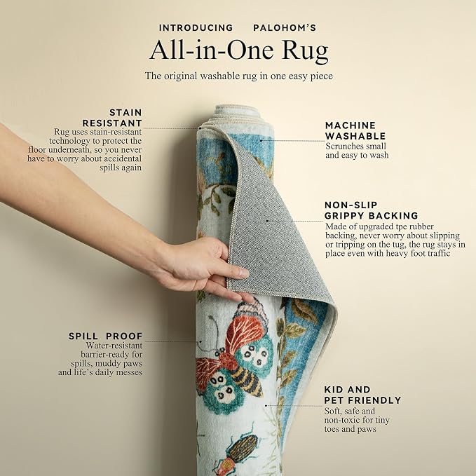 Machine Washable Runner Rug for Entryway: 2'x6' Kitchen Rugs Stain Resistant