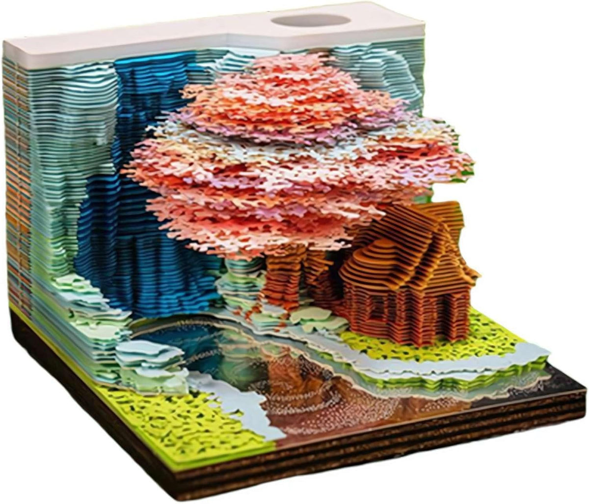 3D Memo Pad Time Piece Calendar 2026 3D Weekly Calendar Notepad