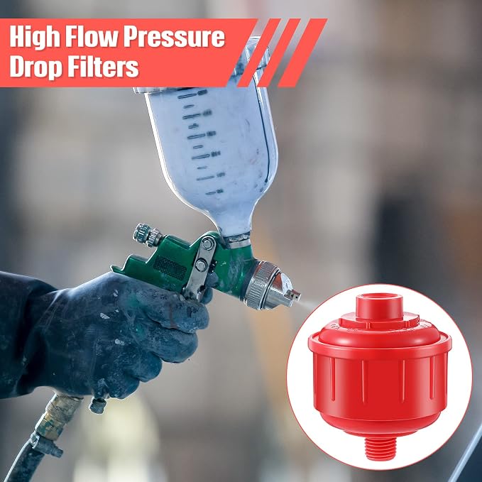 4 Pieces Disposable Mini Air Water Filters Disposable Spray Gun Filter