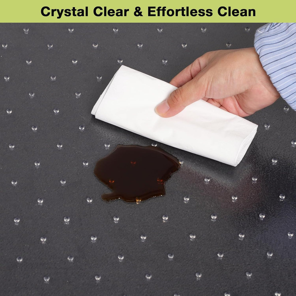 【Shipped Flat】1 Pack 32" x 48"Heavy Duty Clear Office Chair Mat for Thick Carpet, Durable Plastic Under-Desk Carpet Protector,Chair Mat for Rolling Desk Chairs for Home and Office Workspace Protection
