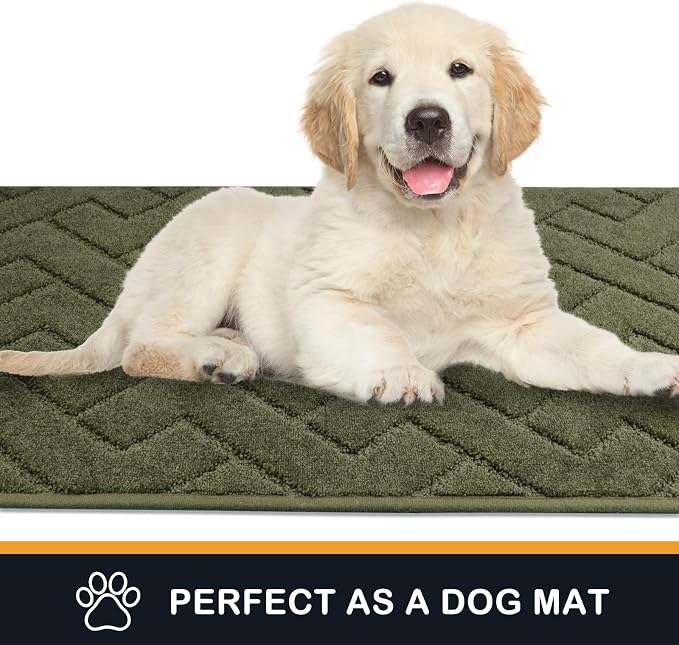 PURRUGS Dirt Trapping Door Mat 24" x 35.5", Non-Slip Machine Washable Entry Rug