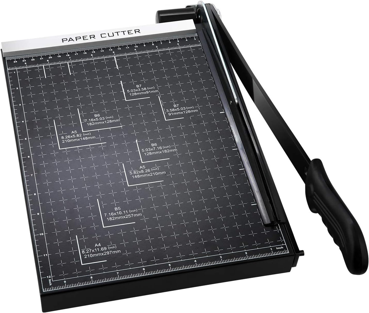 COOCHEER Paper Cutter Professional Photo Cutter Lever Cutter Paper Cutter Scrap Machine Cutter for Photo, Paper, Cardboard, A4, Black
