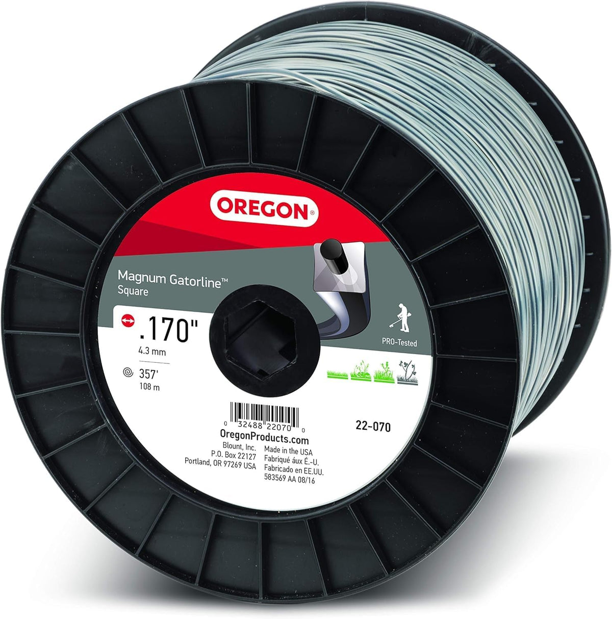Oregon Magnum Gatorline 170 Trimmer Line Heavy Duty, .170" x 354-Foot