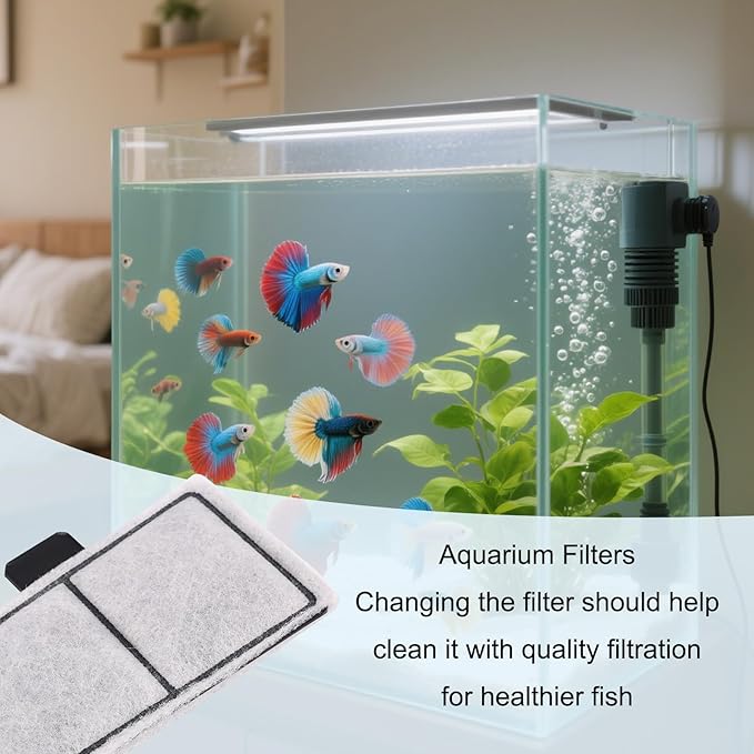 12pcs Filter Cartridges for Top Fin EF-S & BF5 BETTAFLO, 3.7x2.1in/9.5x5.5cm