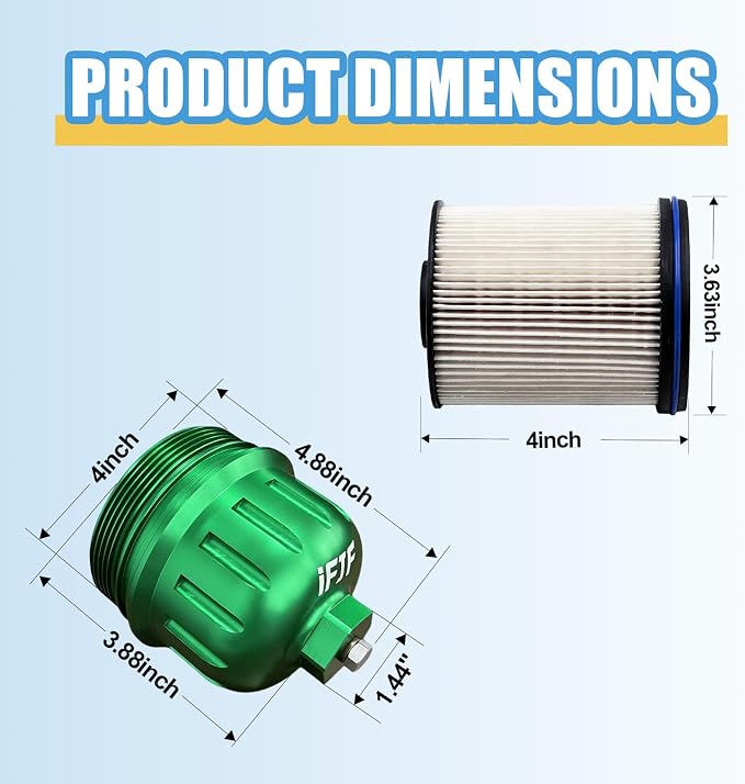 iFJF TP1015 Fuel Filter and 134001 Housing Cap Replacement