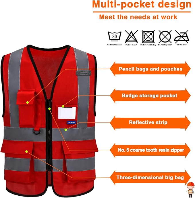safety vest red