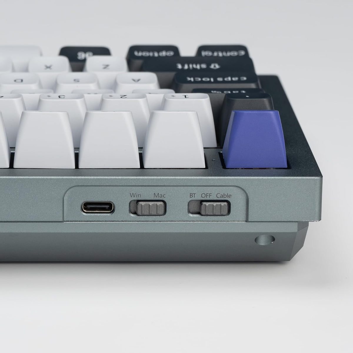 Keychron Q6 Pro Full Aluminum RGB Wireless Bluetooth Custom Mechanical Keyboard, Full-Size QMK/VIA Programmable Knob KSA Double-Shot PBT Keycap Hot-Swappable Red Switch, Mac Windows Linux - Grey