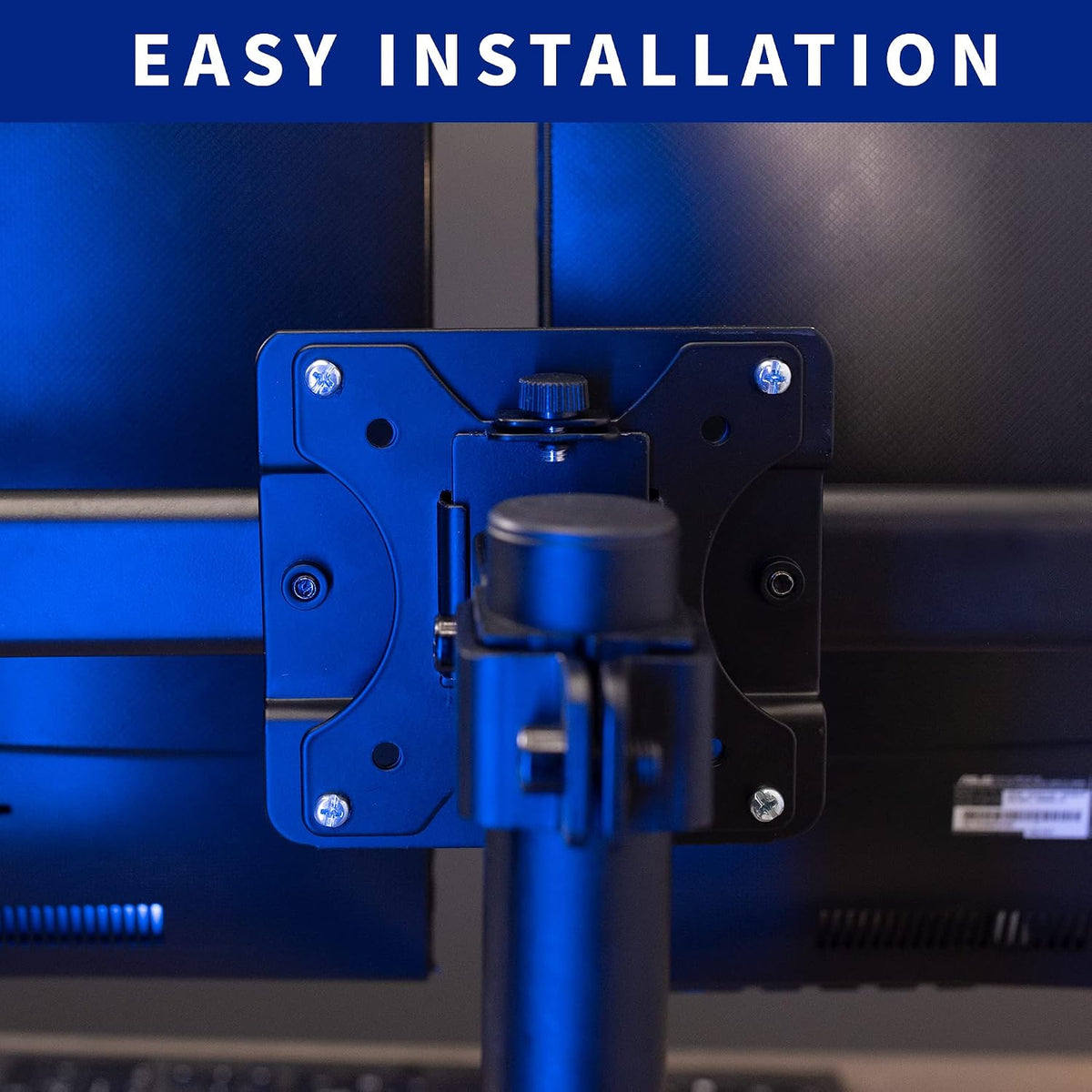 VIVO Black Dual VESA Bracket Adapter, Up to 27 in Screens, MOUNT-VW02A