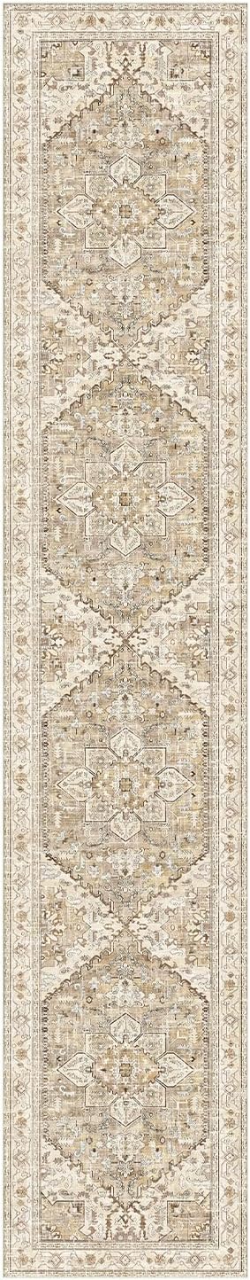 Yamaziot Washable Runner Rug, 2x10 Non-Slip Boho Vintage Hallway Rug Runner