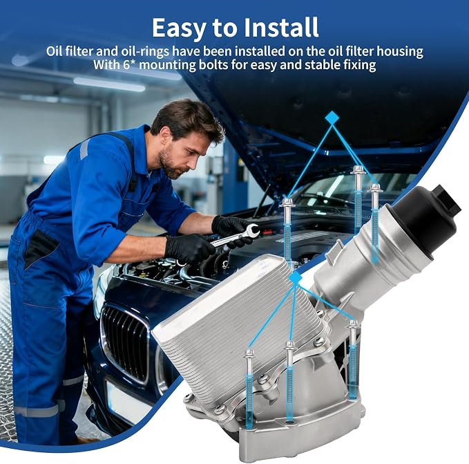11428583895 Aluminium Engine Oil Filter Housing Assembly