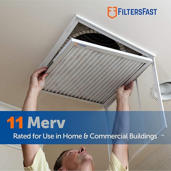 Filters Fast 20x20x1 Air Filter MERV 11, Made in the USA, Actual Size: